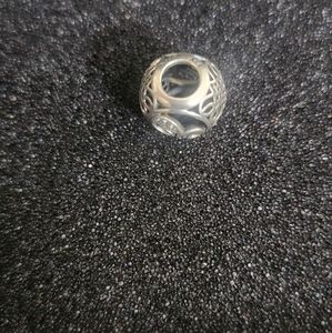 Elegant Silver *E* Filigree Charm  Genuine Pandora
